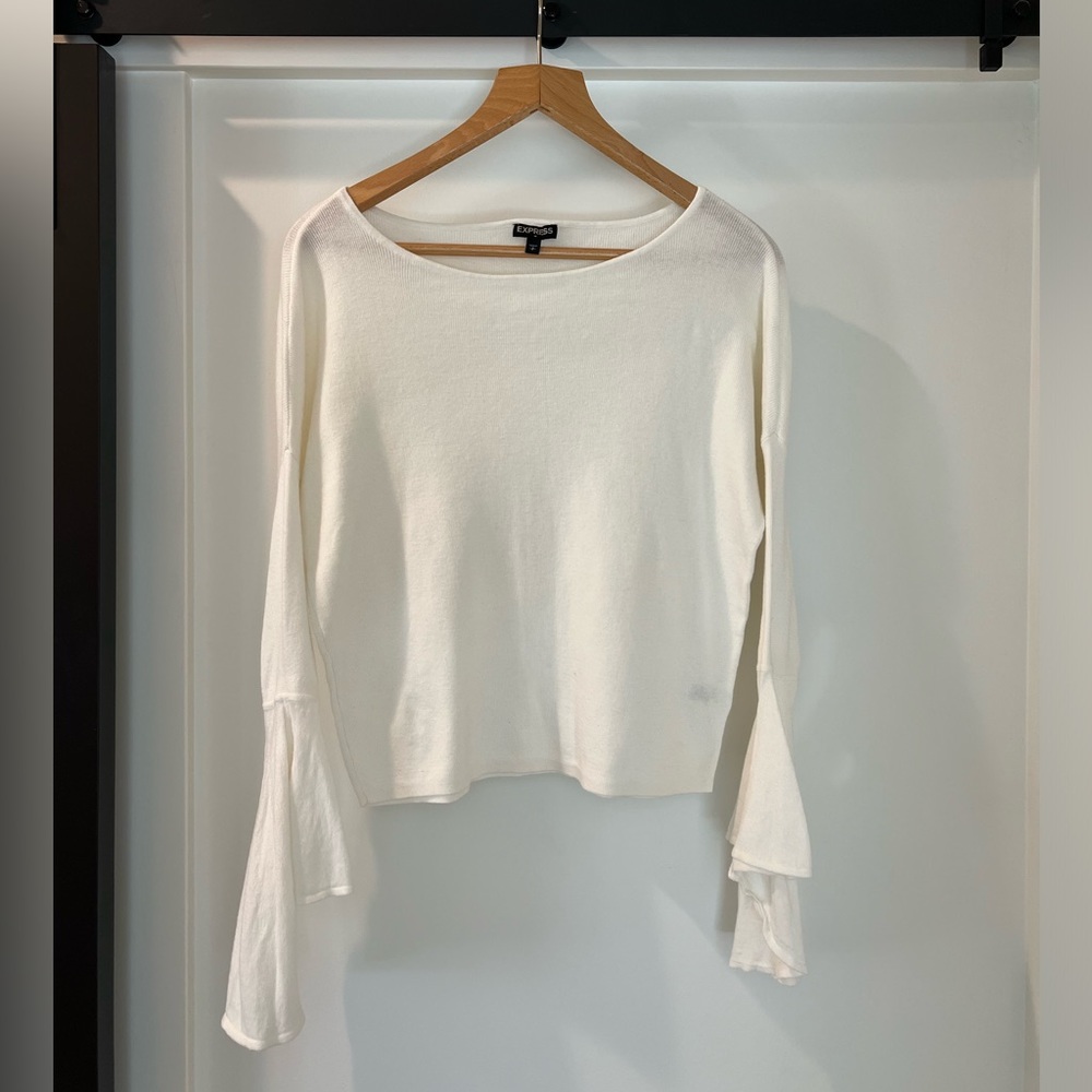 Express bell sleeve lightweight sweater